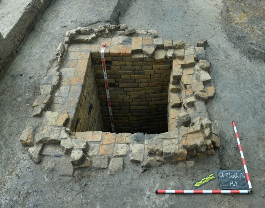 Square brick well discovered at Go Giong Cat site in 2019