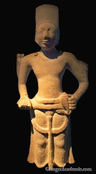 Standing Vishnu statue from Óc Eo